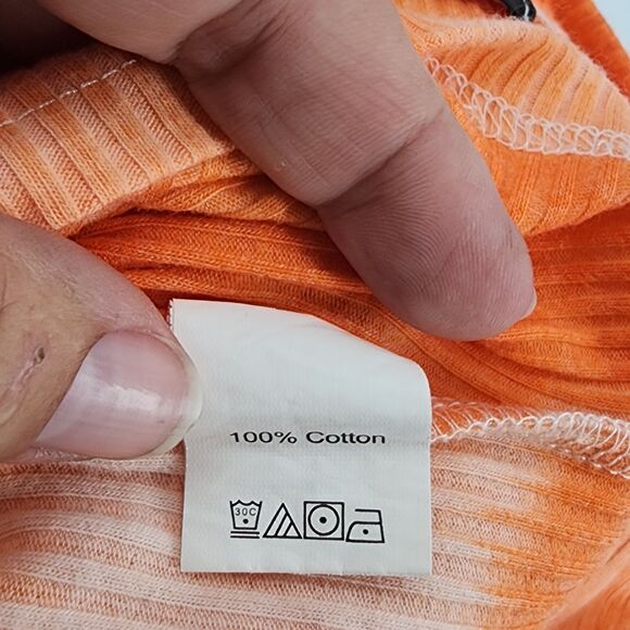 SHEIN Orange Ribbed Crop Top (S) - Picture 5 of 5